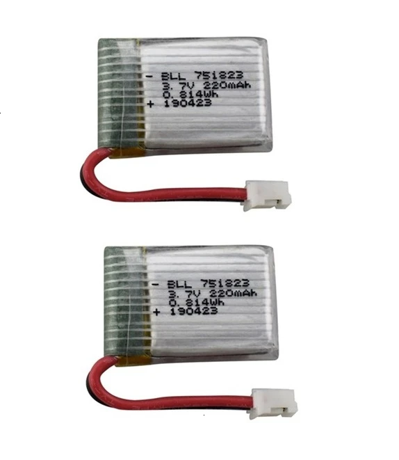 3.7V 220mAh Lipo Battery for HS210 E010 NH010 T36 751823 3.7v Rechargeable battery for JJRC H36 RC Drone Quadcopter Spare Parts - Цвет: Yellow