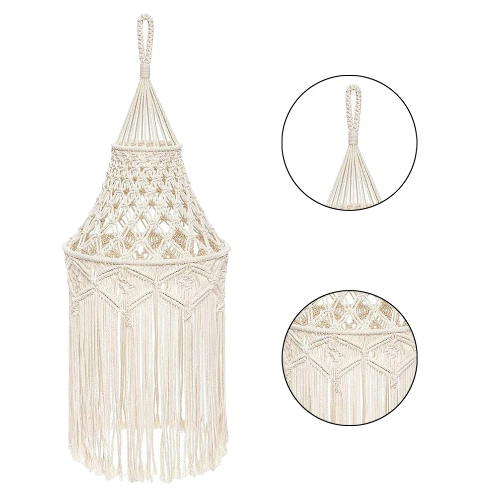 Светильник для макраме ручной работы люстра с подвесной лампой декоративный