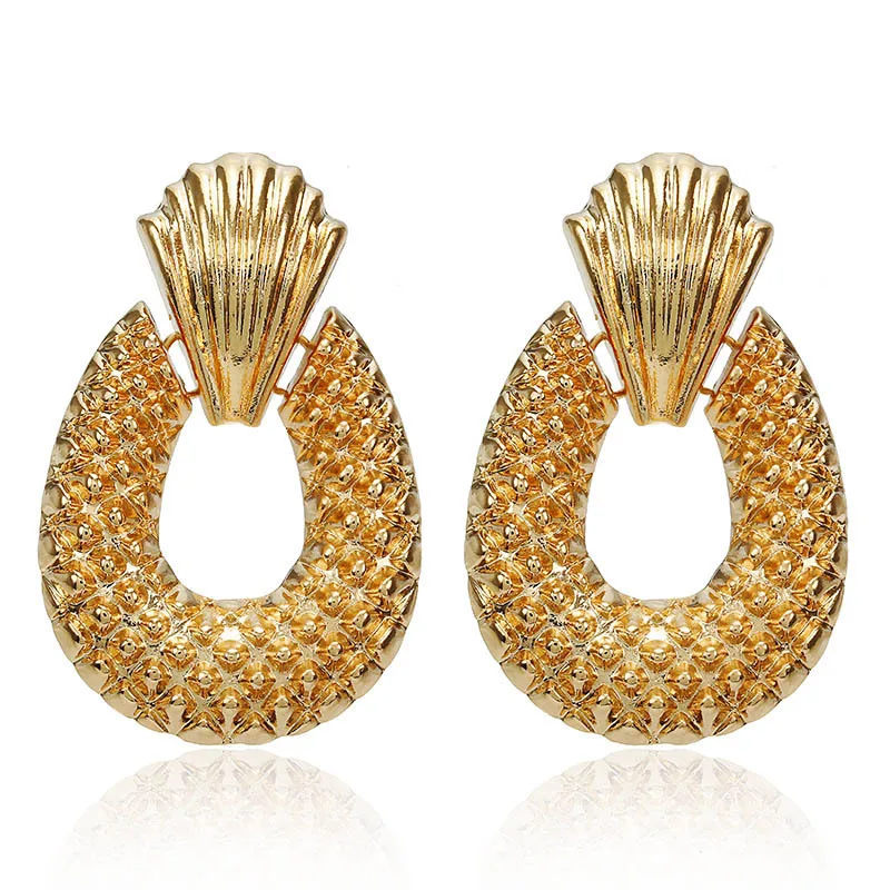 Винтажные серьги большие для женщин массивные Серьги Геометрические золотые