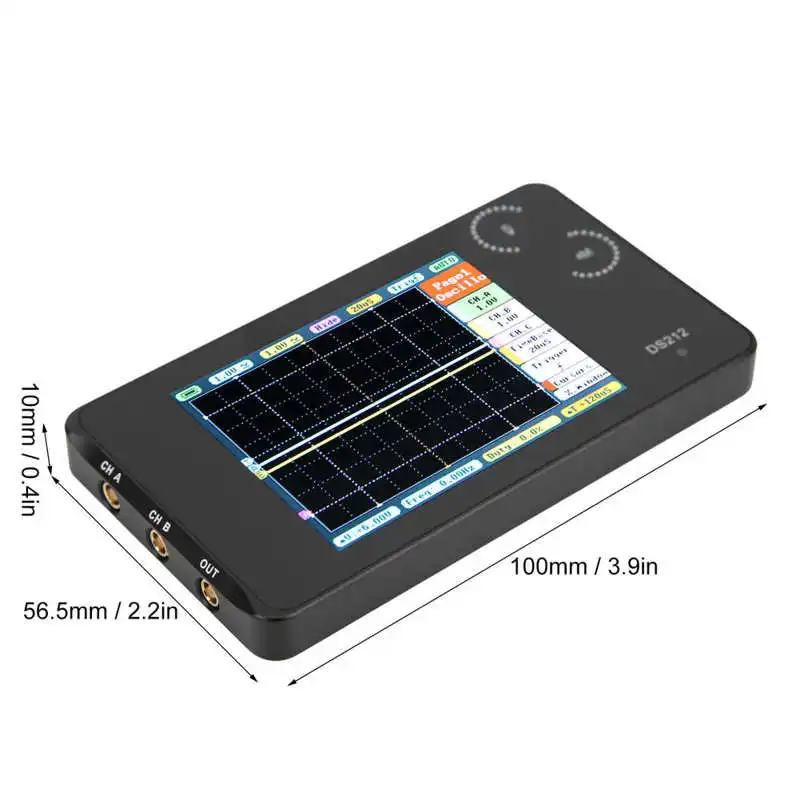 Ручной цифровой осциллограф 10 Мвыб/С для измерения частоты сигнала периода