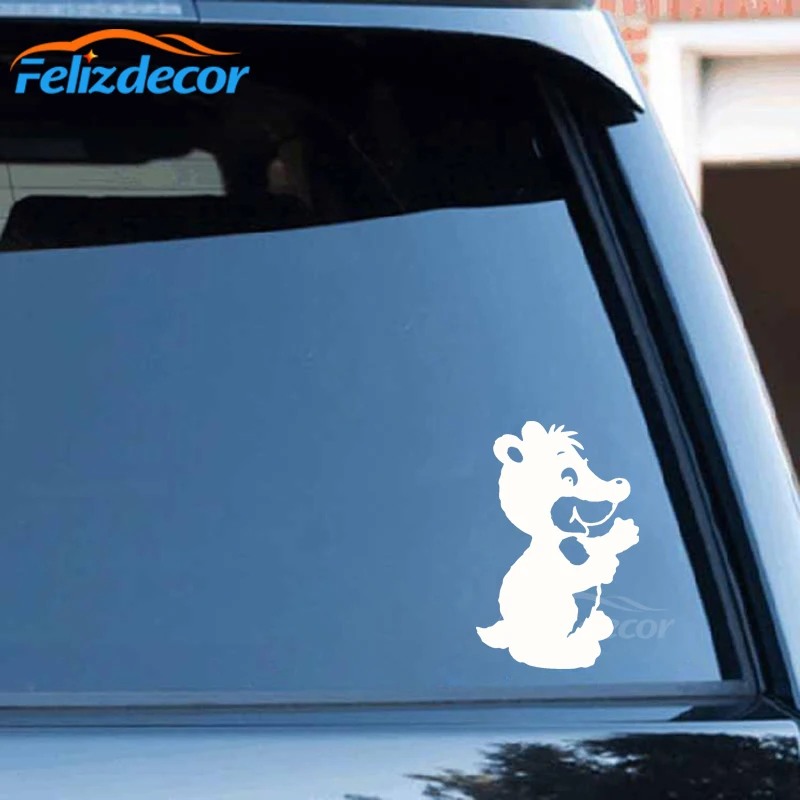 Счастливая родинка держит подбородок вручную Виниловая наклейка на автомобиль