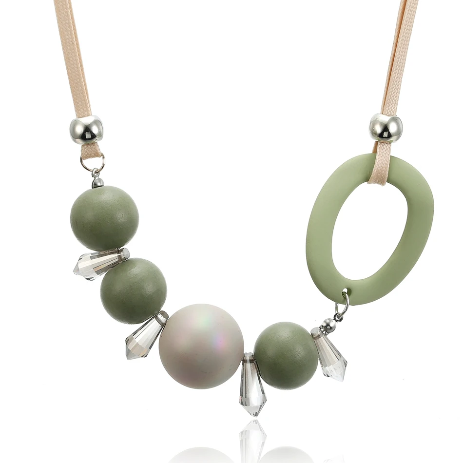 GREEN Подходящее ожерелье s& кулоны женские/массивные/большие/бусины/Винтажные/женские/Макси ожерелье для женщин украшение шеи чокер MX094 - Окраска металла: GREEN