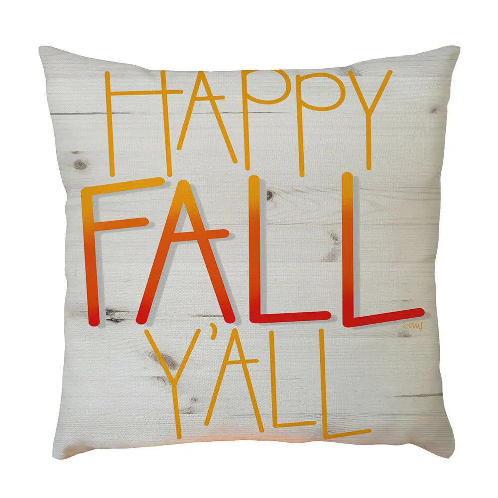 New Happy Thanksgiving Pillow Case Home Car Seat Cushion Cover Square Decoration cushion cover | Дом и сад