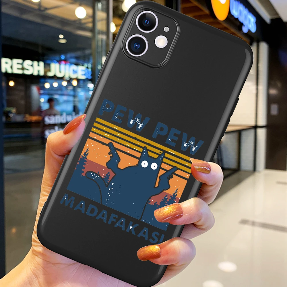 

Pew Pew Madafakas for iPhone 12 Pro Max 5 6 6S 7 8 SE 2020 Plus X XS XR 11 Pro Max Phone case funda soft silicone tpu cover etui