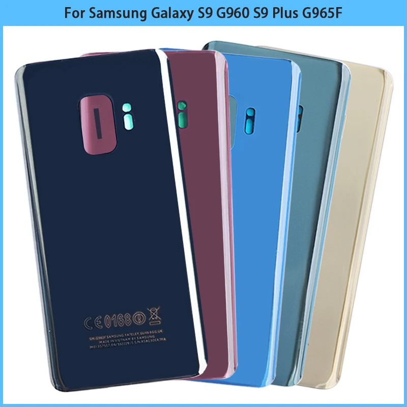 10 шт в упаковке новая S9 G960 задняя крышка корпуса чехол стекло для Samsung Galaxy плюс G965
