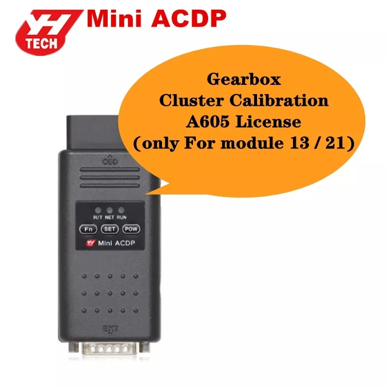 Yanhua Mini ACDP A605 Лицензионная коробка передач кластер Калибровка с модулем 13/21 (не