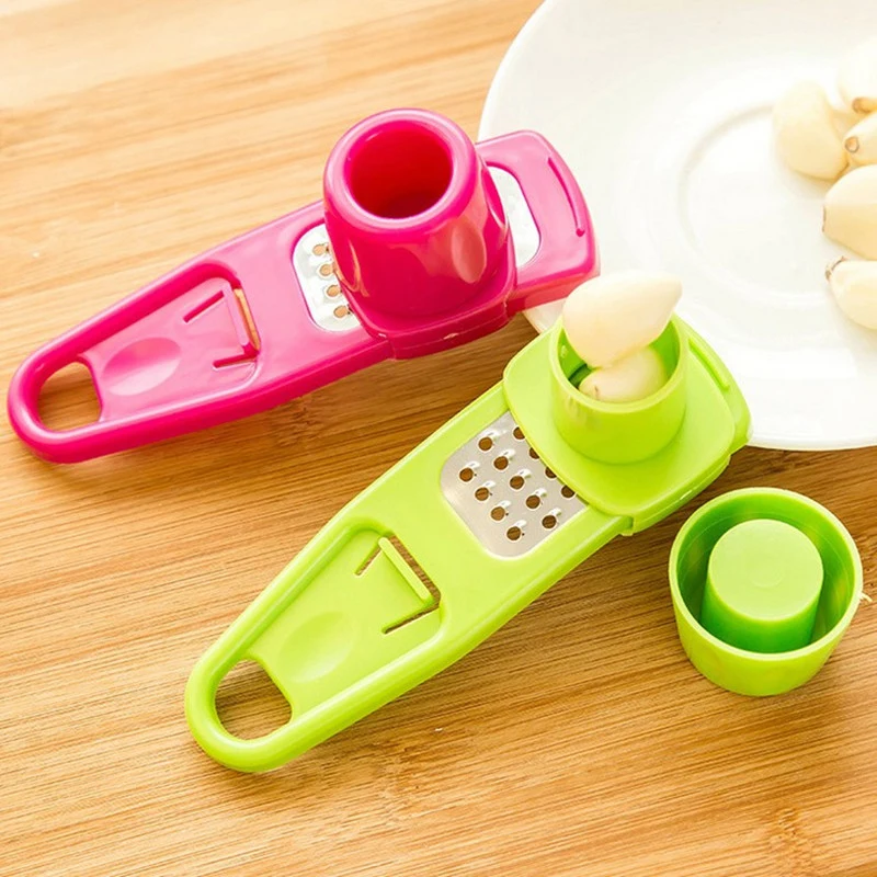 

1pc Garlic Press Crusher Multi Functional Manual Ginger Garlic Grater Cutter Utensils Garlic Peeler Kitchen Accessories Tools