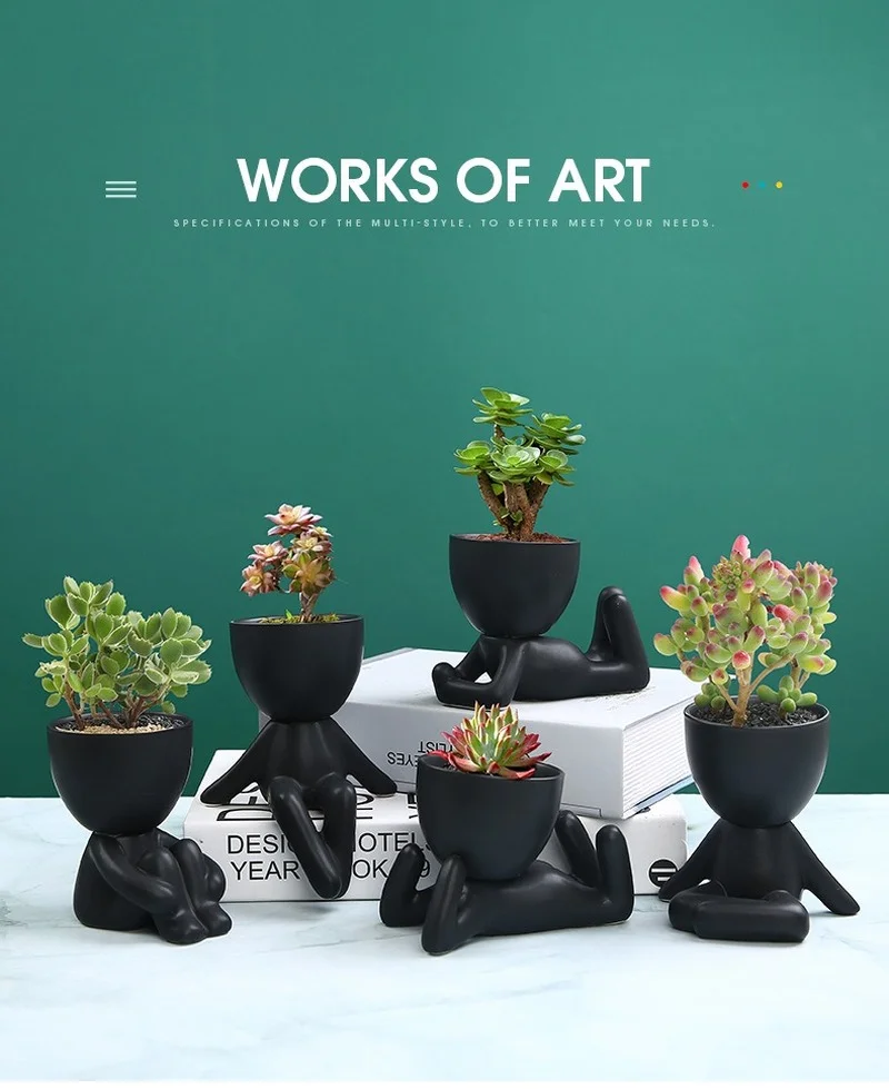 Современная Скандинавская Керамическая маленькая фигурка для дома цветочный