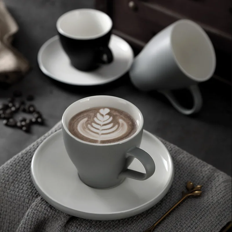 

Simple Nordic Style Light Luxury Frosted Coffee Cup Ceramic Cup Frosted Texture Ceramic Coffee Cup Dish Set Mug Cups And Mugs