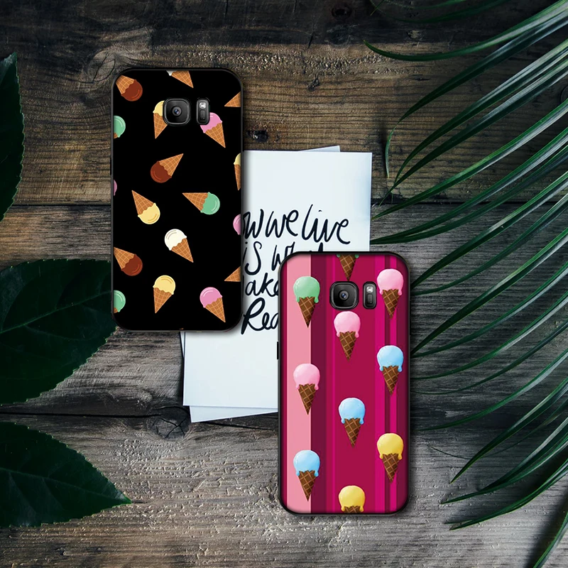 Десертное Мороженое Мягкий силиконовый чехол для телефона Samsung Galaxy S6 S8 край S7 S9