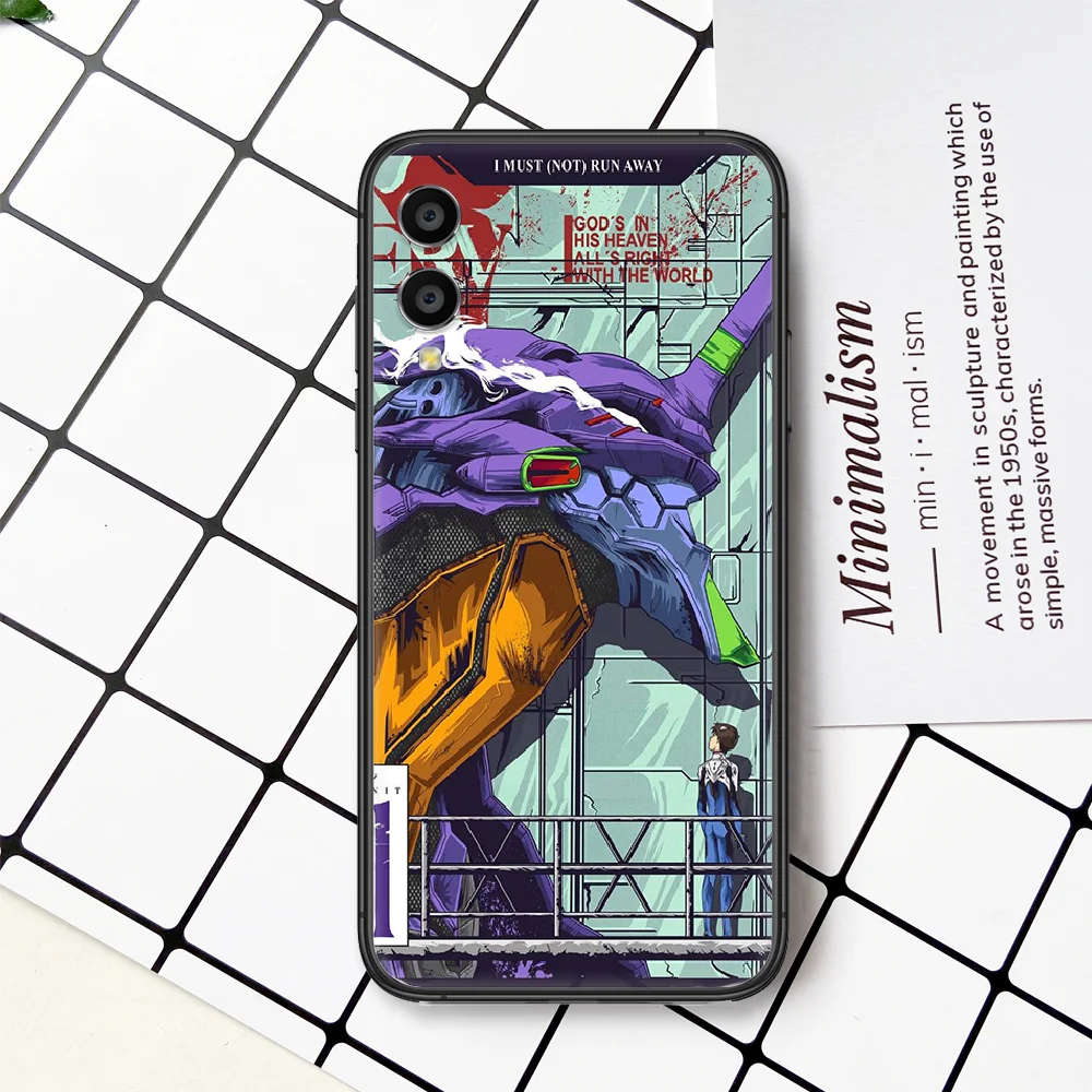 

Anime EVA Evangelion Phone Case For HUAWEI Honor Nova 5 7 8 9 10 20 30 A C T I X Lite Pro black Back Tpu Etui Silicone Prime