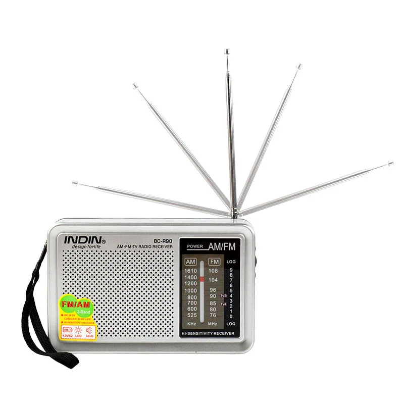 

BC-R90 Elderly Multifunctional AM/FM Radio, Outdoor Portable Morning Exercise Player, Support 3.5MM Headphone Jack