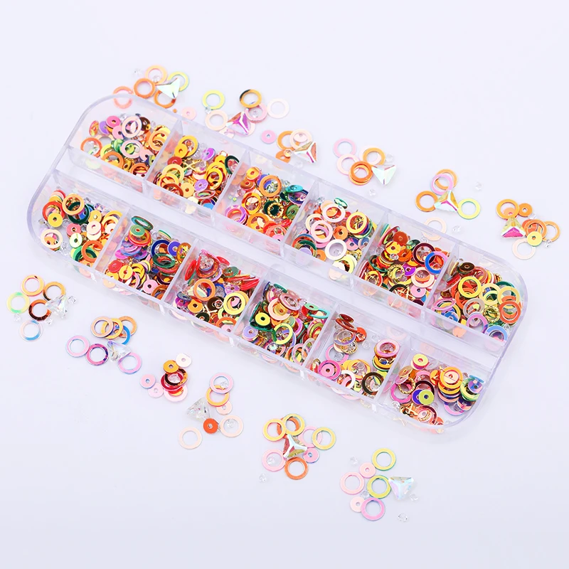 12 сетки/коробка красочные с плоским основанием для ногтей искусство стразы