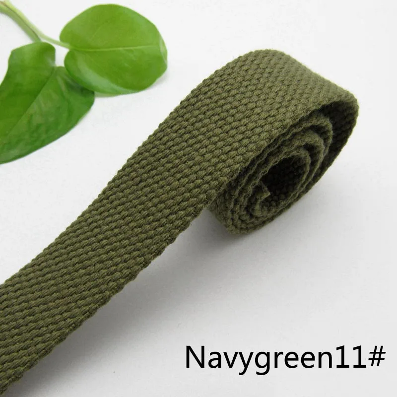 navygreen 3 метра 50 мм толщиной 2 мм холст полиэфирная хлопчатобумажная тканая лента Этикетка Лента для сумок рюкзак ремень косой привязки ленты DIY шитье ремесло - Цвет: navygreen