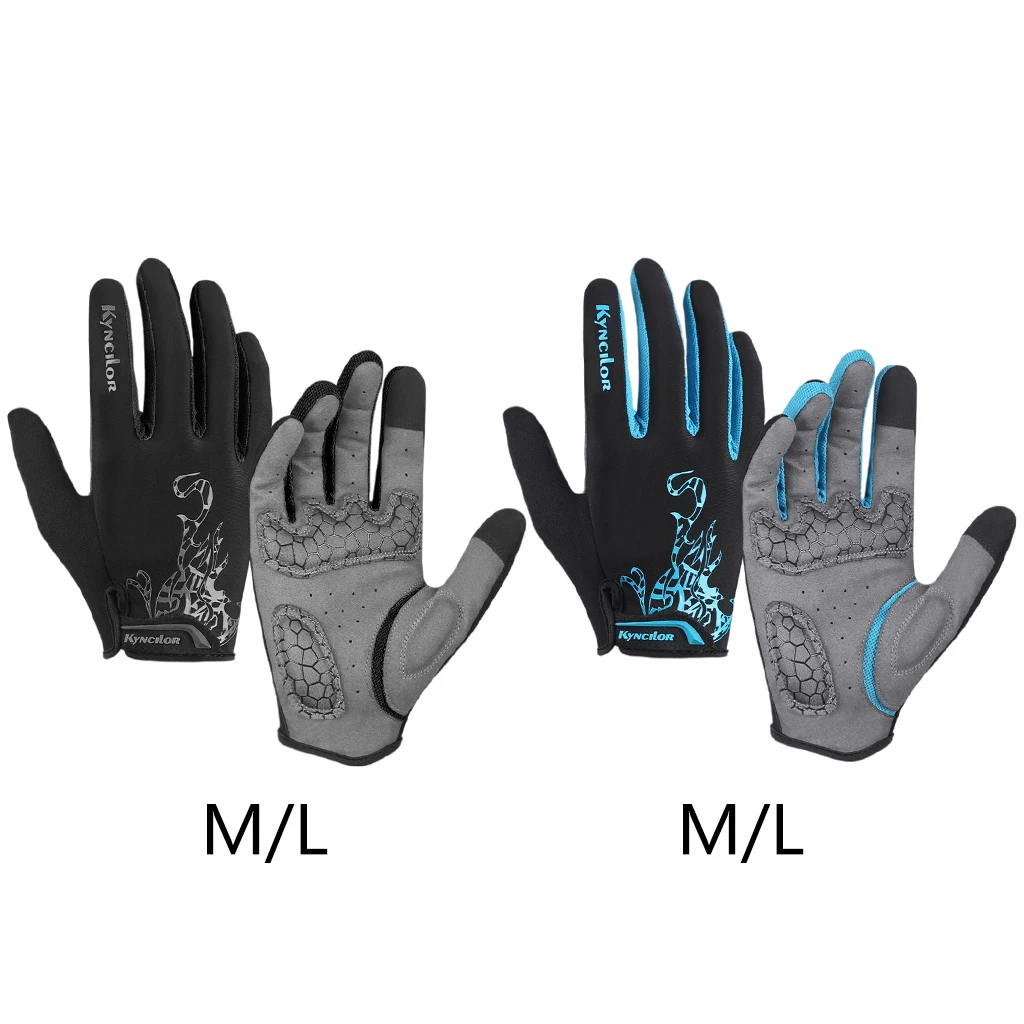

Bicycle Gloves Shock Absorbing Full Finger Windproof Lightweight Microfiber Touch Screen for Sports Women Cycling