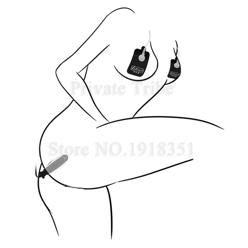 Анальная пробка с зарядкой через USB Электрический шок эспандер ануса