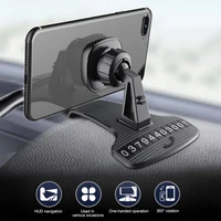 magnetic dashboard car phone holder universal adjustable mobile phone stands gps navigation clip on bracket with parking number