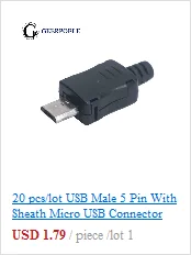 20 шт./партия 4 Pin/5 Pin Micro USB разъем USB штекер мужской разъем порт Jack хвост Sockect Разъем терминалы для samsung huawei DIY
