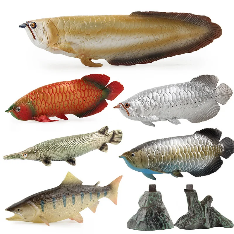 7 Kinds Simulation Fish Figure Collectible Toys Solid Wild Animal Action Figures Kids Cognitive | Игрушки и хобби
