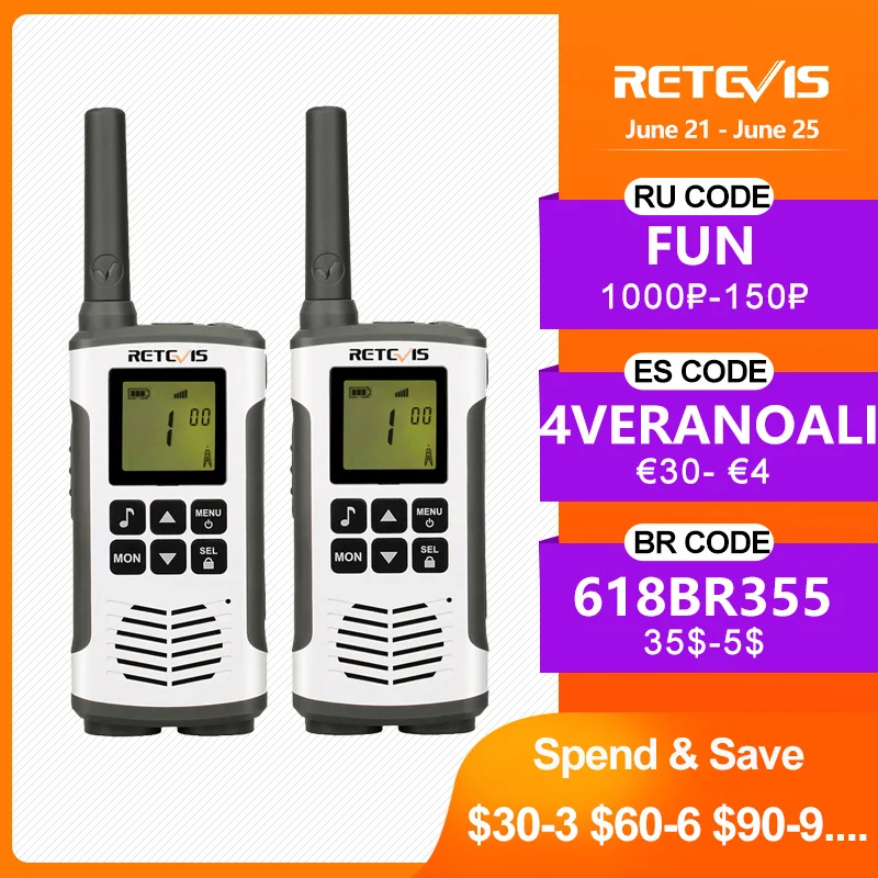 Retevis RT45 PMR Radio Walkie Talkie 2 шт. PMR446 FRS Handy Two Way Communicator Family talkies|walkie talkie pmr446|walkie talkieradio hf |
