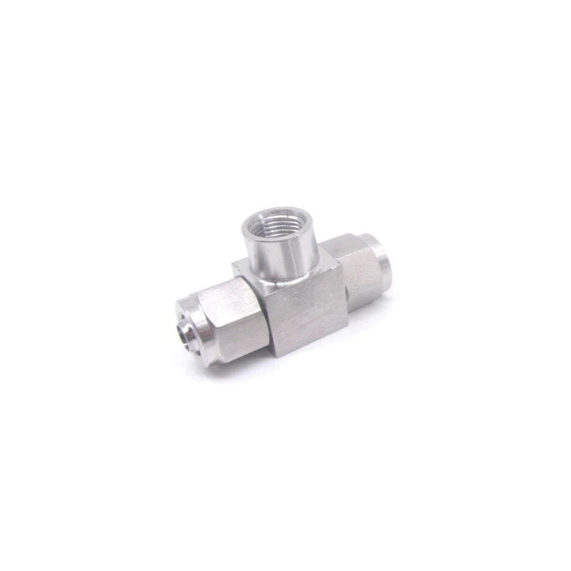 

304 Stainless Steel 1/8" 1/4" BSP Female Thread x 6*4mm 8*6 OD/ID Quick Pipe Fitting Branch Tee Union Connector Fit PU PTFE Tube