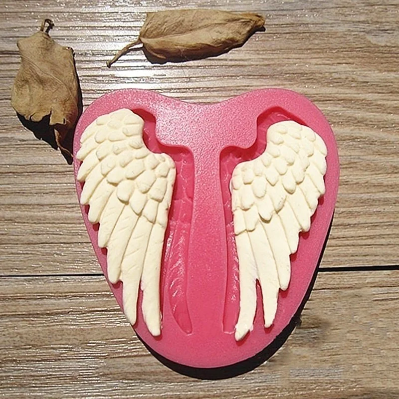 

Sweet Fairy Angel Wings Fondant Mold Silicone Bread Mold Sugar Cake Embossing Process Silicone Baking Mold