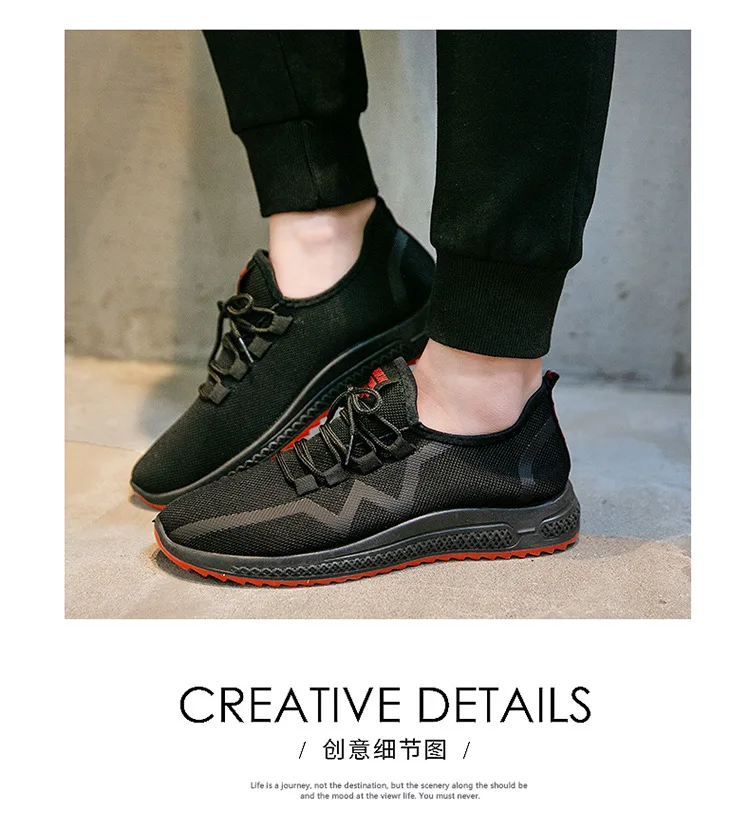 Summer 19 New Style Korean-style Trend Old Beijing Cloth Shoes Men's Sports Casual Breathable Fly Woven MEN'S SHOES Manufacturer
