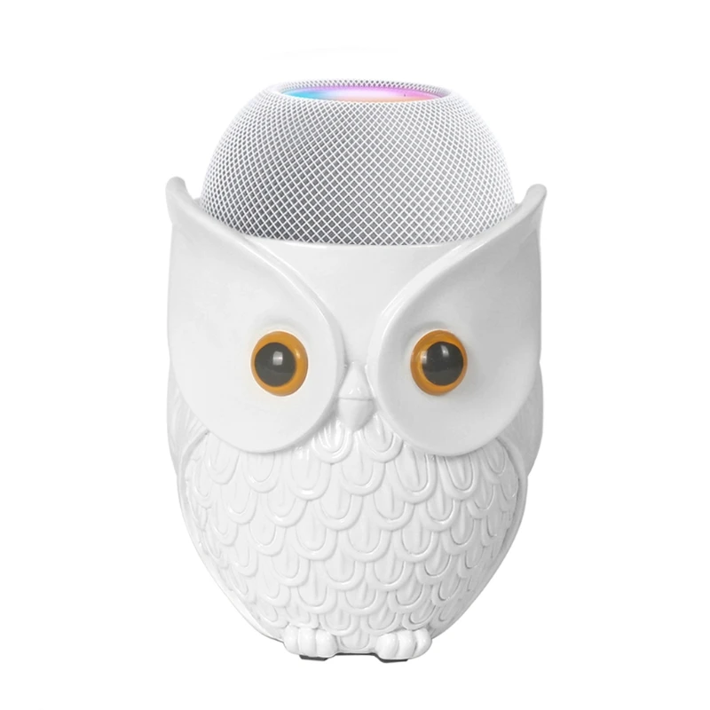 

2021 New Cute Owl Holder Stand Statue Smart Speaker Holder Mount Cradle for Homepod Mini