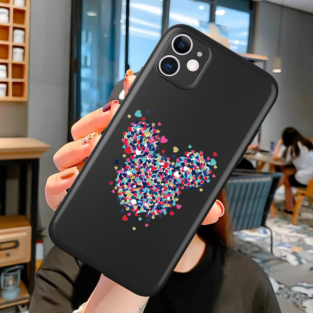 

Lovely Big Ears Flower Cartoon Cute Phone Case for IPhone 12 Mini 6 6S 7 8 SE Plus X XS XR 11 Pro Max Funda Soft Silicone Cover