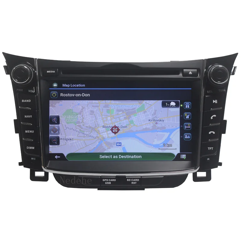 Автомобильный DVD плеер 2 DIN Android 9 8 ядер 4 Гб + 64 ГБ GPS для Hyundai I30 2011 2016 мультимедийный