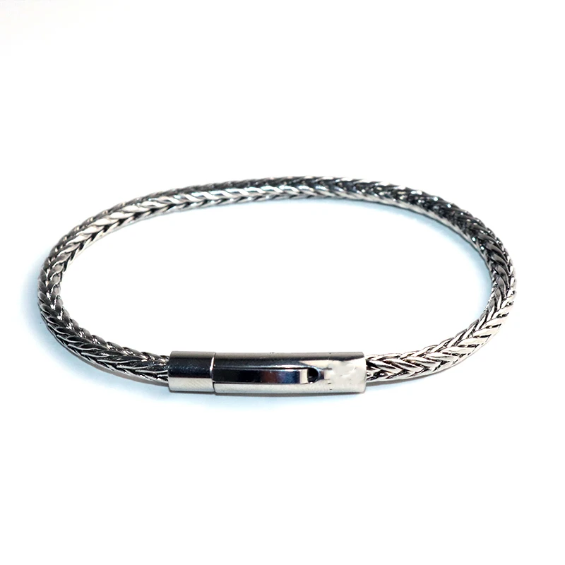 Гламурный Круглый браслет-цепочка для мужчин Pulseira ювелирные изделия подарок браслет серебряный Модный панк пара Будда браслет женский BB106