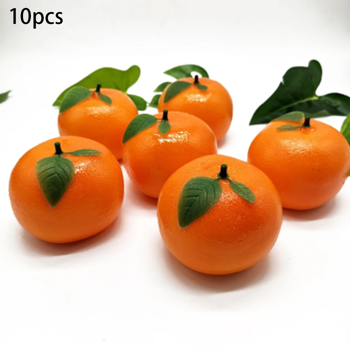 

10Pcs Plastic Simulation Orange Artificial Fruits Lifelike Kitchen Fake Fruit Home Decor Christmas Party Tabletop Decoration