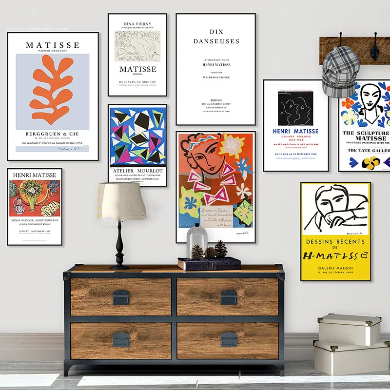 Матиссом Модные солнцезащитные очки в стиле ретро с плакаты и принты портрет