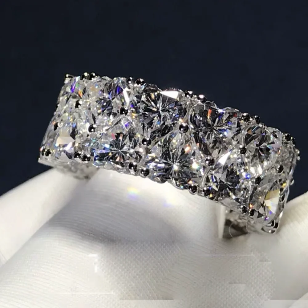 Женское кольцо из серебра 925 пробы с бриллиантами | Украшения и аксессуары