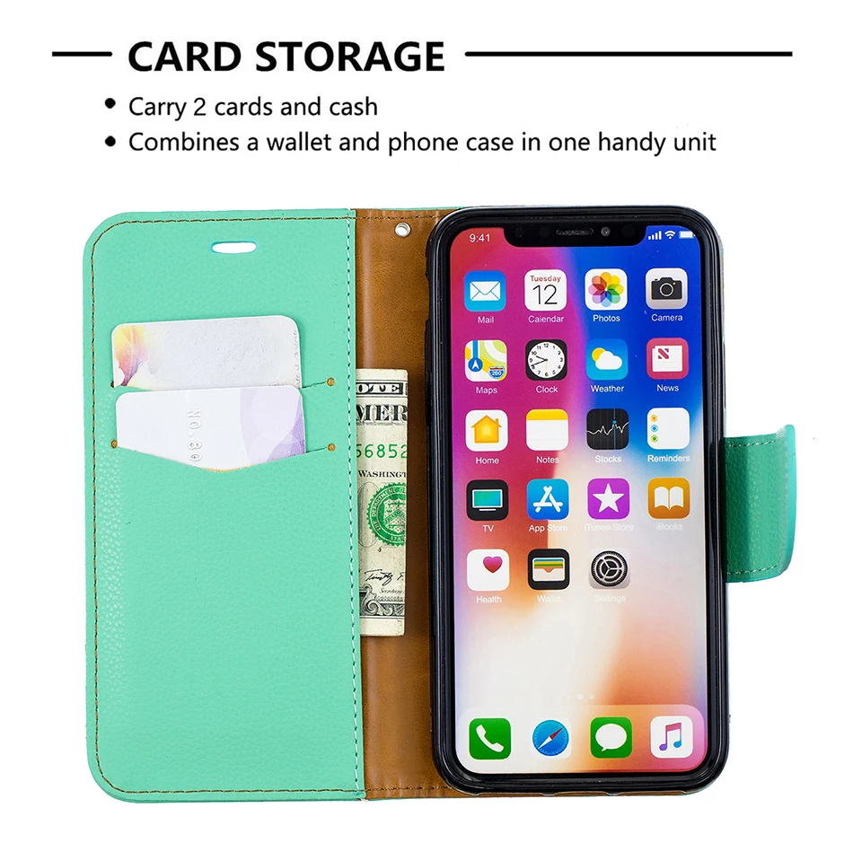 Роскошный однотонный чехол-книжка с узором Личи для Nokia 1 Plus 4 2 2019 6 7 3 5 | Мобильные