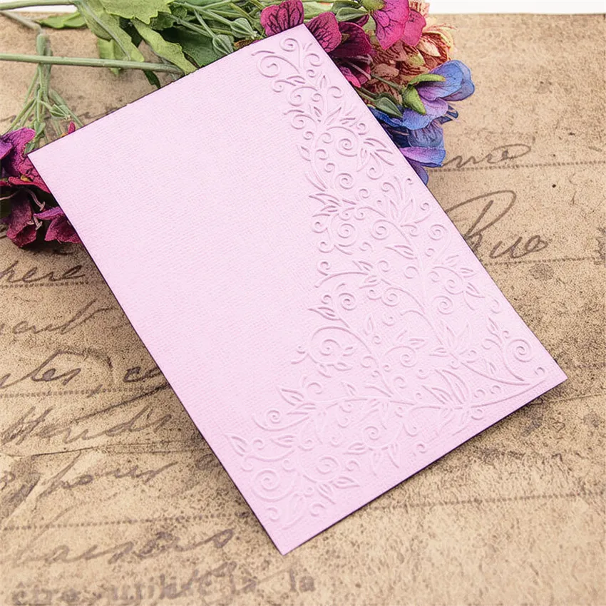 

10.5x14.7cm Vines waterf Embossing folders Plastic bump Scrapbooking DIY Template Fondant indentation Cake Photo Album Card Make