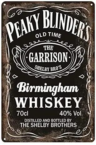 

A Vintage Tin Sign Peaky Blinders Metal Sign Poster Retro Art Plaque Wall Decor for Home Bar Pub Cafe Restaurant 8x12 Inch