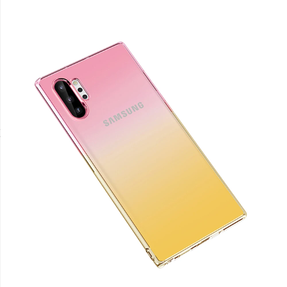 Роскошный тонкий прозрачный цветной чехол для телефона Samsung Note 8 9 10 Note10plus M10 20 30