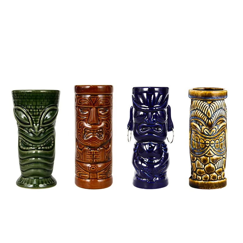 

2021 Creative American Cocktail Glass Ceramic Cup, Creative Personality Pirate Cocktail Tiki Cup Bar Special Wine Cup