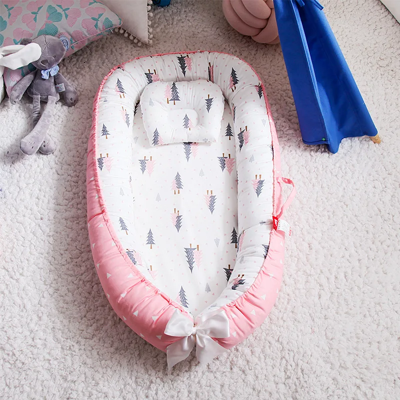 

Baby Crib Portable Foldable Baby Anti-pressure and Anti-starter Mobile Sleeping Artifact Removable and Washable Travel Crib