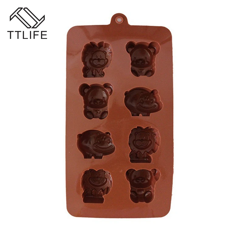 TTLIFE медведь с принтом Лев и Форма силиконовая форма для жидкости шоколадное