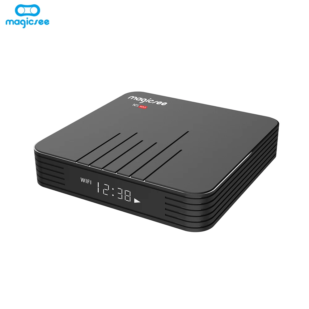 Magicsee N5 MAX Amlogic S905X3 четырехъядерный ARM Cortex A55 Android 9 0 4 ГБ 32 ГБ/64 Гб BT 100 м телеприставка