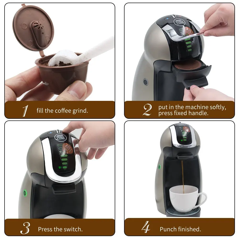 Многоразовые Кофе капсула для combinacapsule фильтр фильтры чашки совместимый dolcegusto с