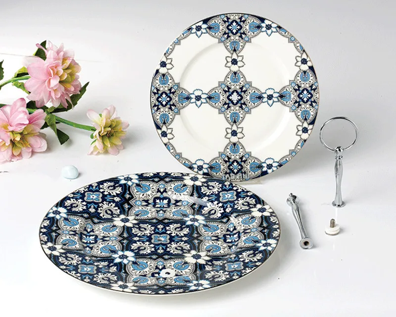 2 яруса новая тарелка для фруктов из костяного фарфора стойка хранения десертов