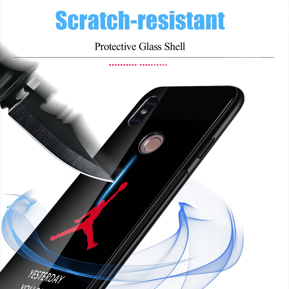 Спортивный чехол из закаленного стекла для Redmi Note 6 7 5 Pro телефона ТПУ с рамкой |