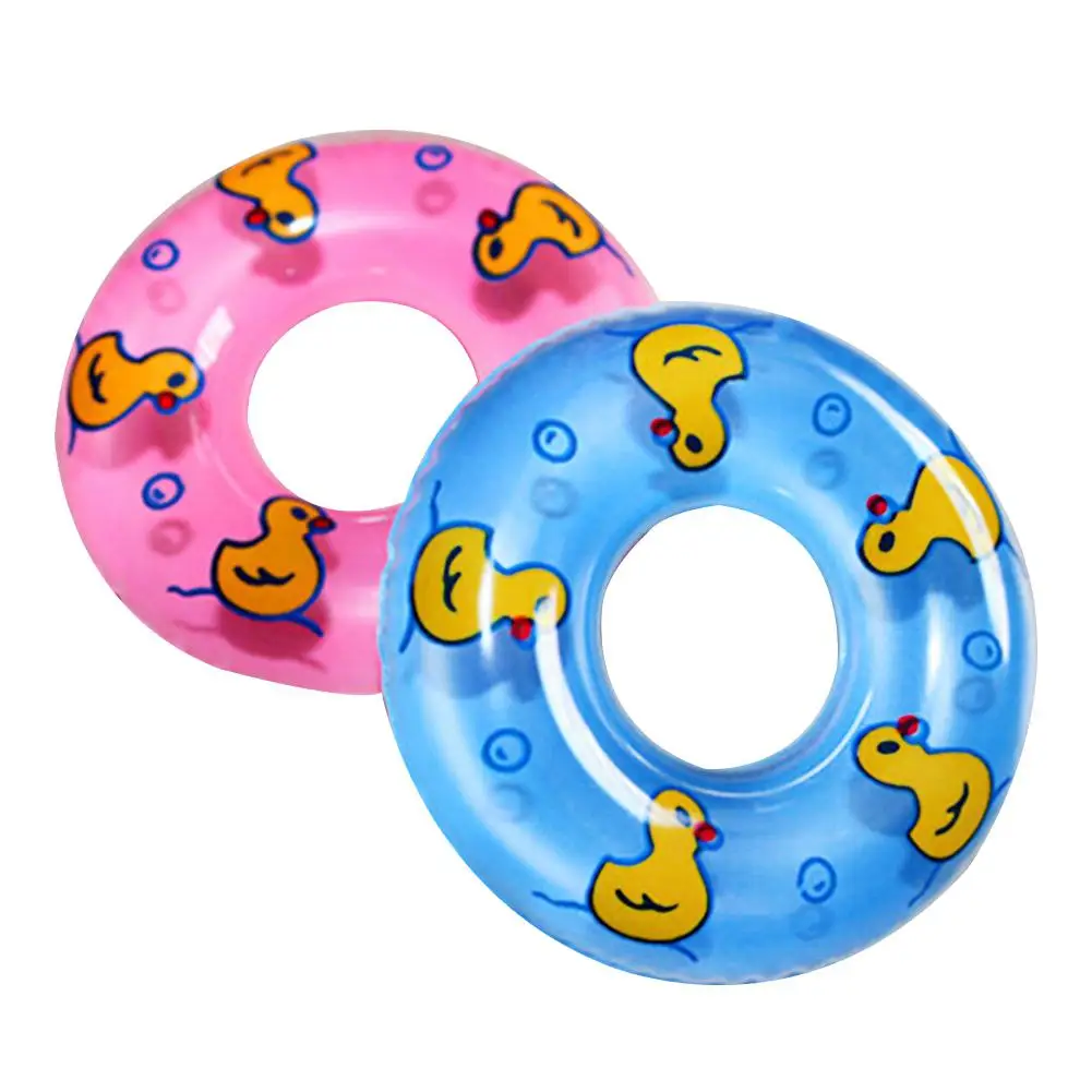 

2PCS 8.5CM Baby Bath Toy Inflatable Swim Ring Plastic Mini Circle Gift Cup Holder for Kids Children Floating Water Playing Toys