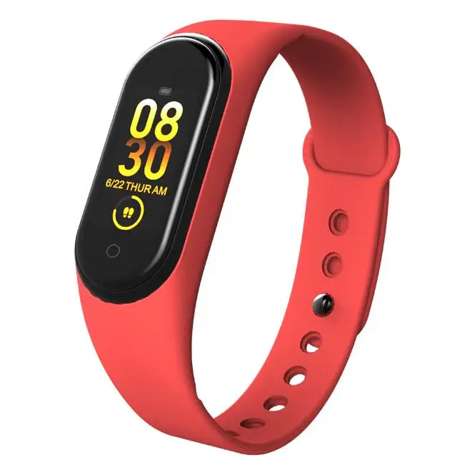 Red M4 смарт-браслет 4 фитнес-трекер часы спортивный браслет сердечный ритм кровяное давление монитор смарт-ленты Здоровье браслеты - Цвет: Red