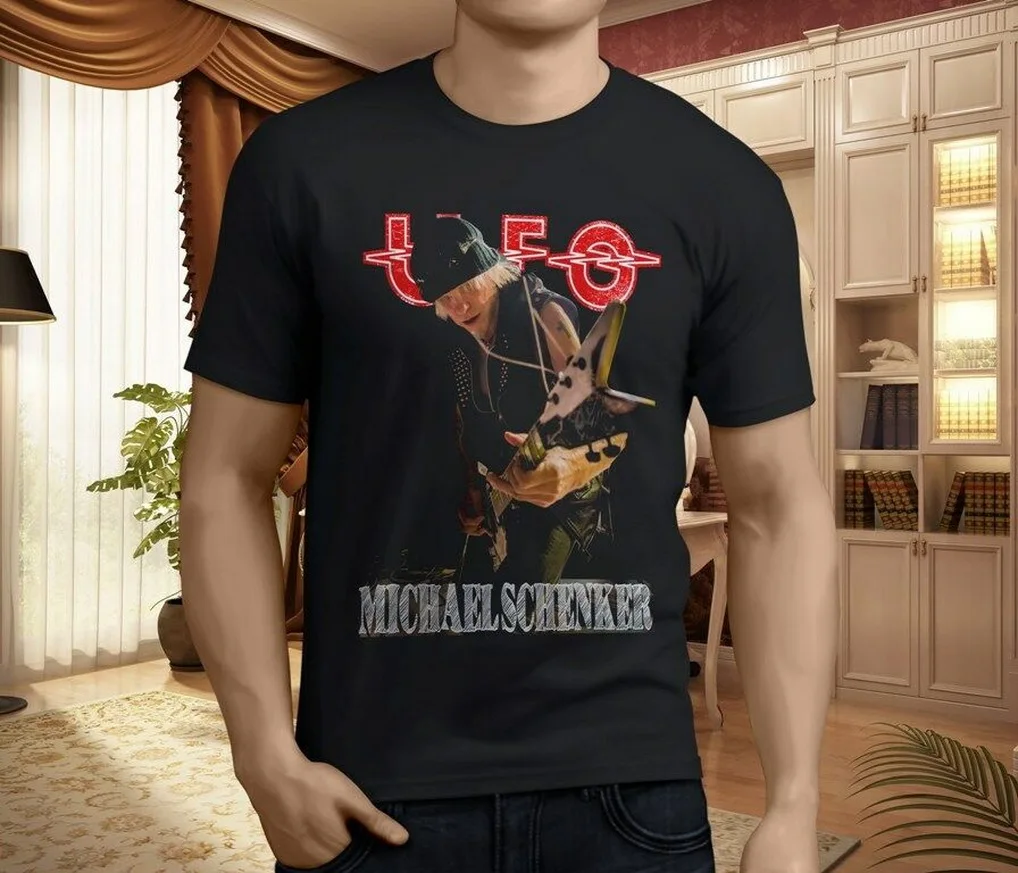 Новый гитарист Майкл шенкер Мужская черная футболка Размер S-3XL дышащая мужская |