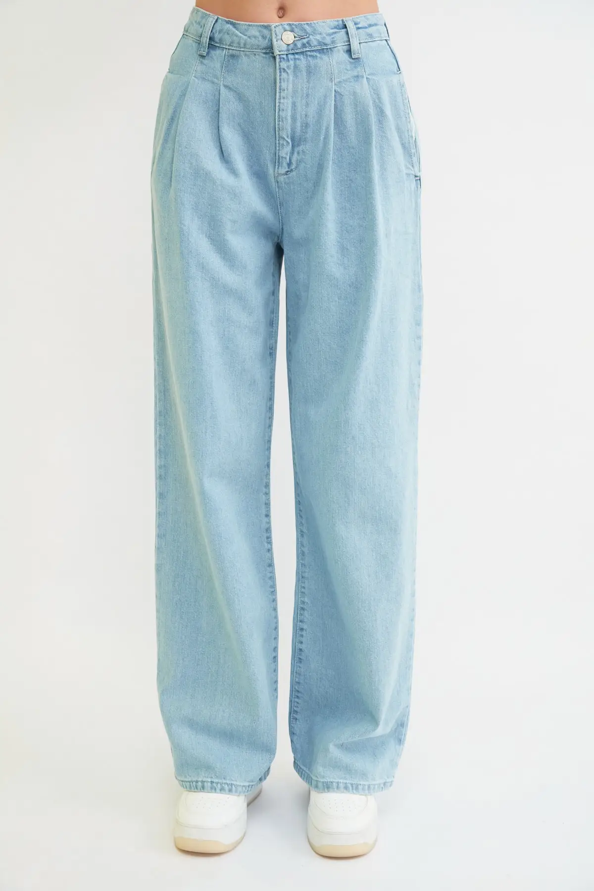 

Trendyol Pleated High Waist Wide Leg Jeans TWOSS21JE0239