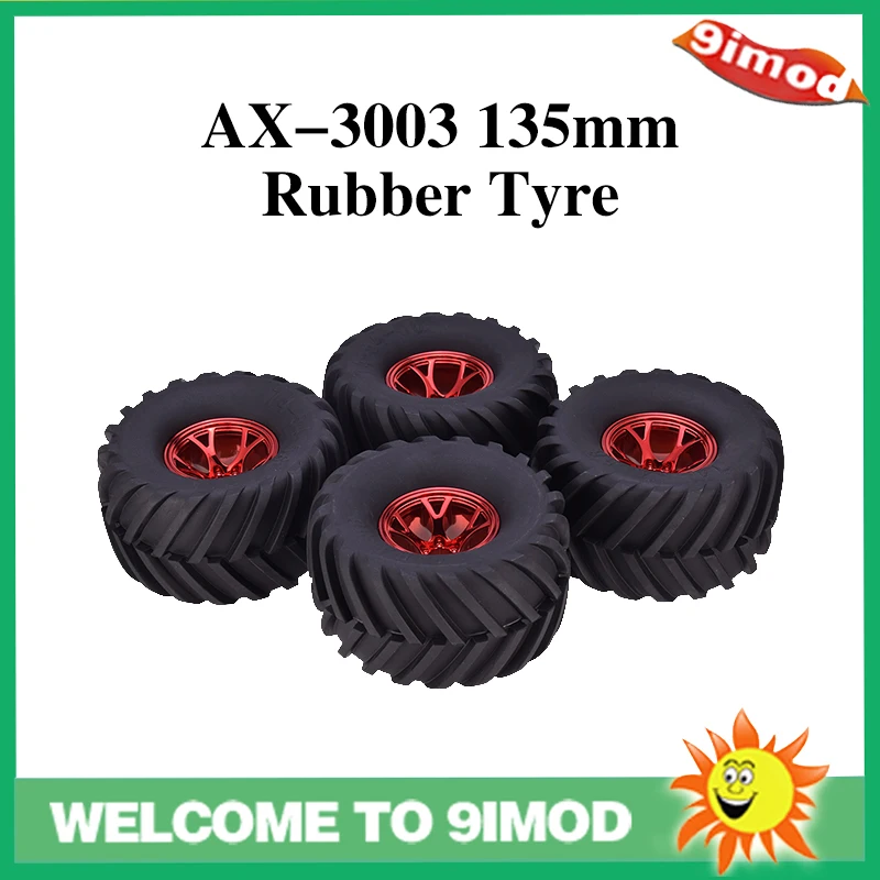 AUSTAR 4 шт. AX 3003 135 мм резиновые шины колеса пластиковые обода ступицы для 1/10 RC Bigfoot HSP